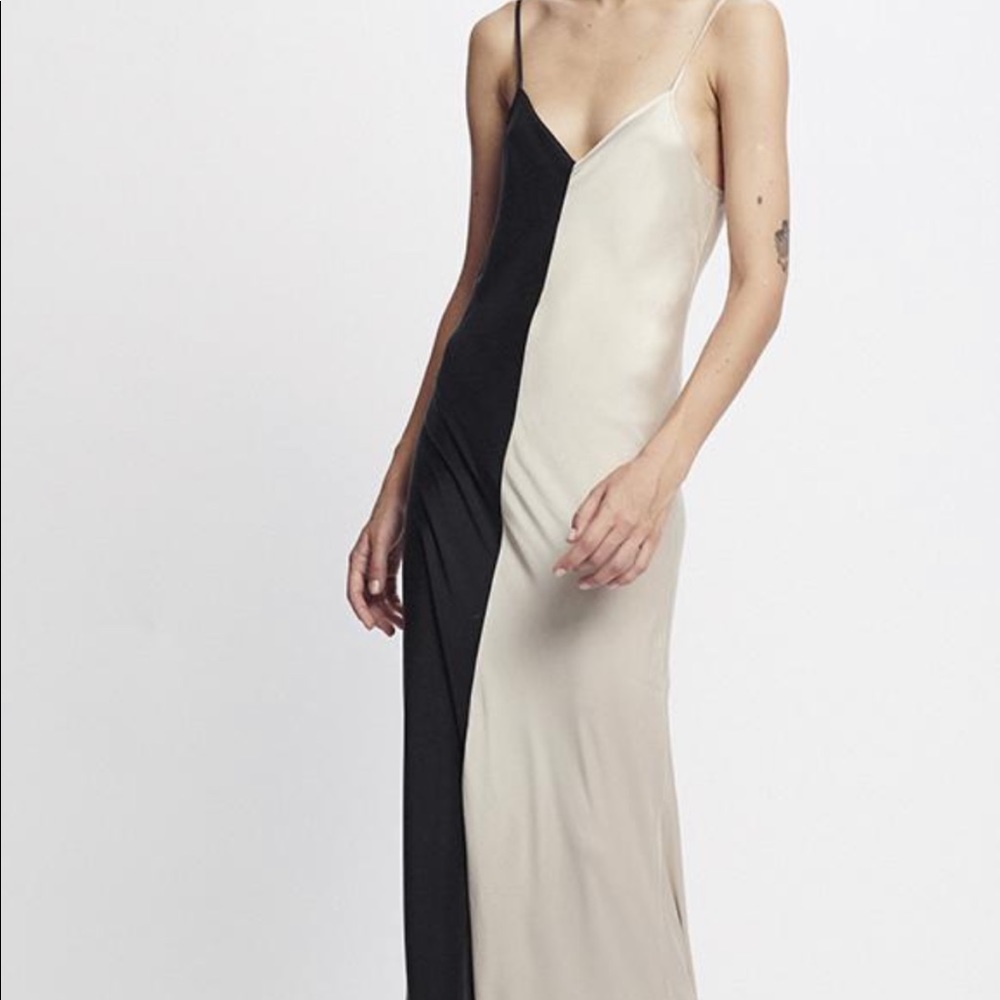 Silk laundry two tone dress NWT